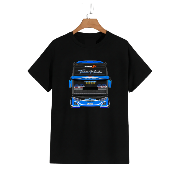 Kaos TUAN MUDA JETBUS 3+ VOYAGER AZKHA WIJAYA BLUE BUS Premium ithinkclothing