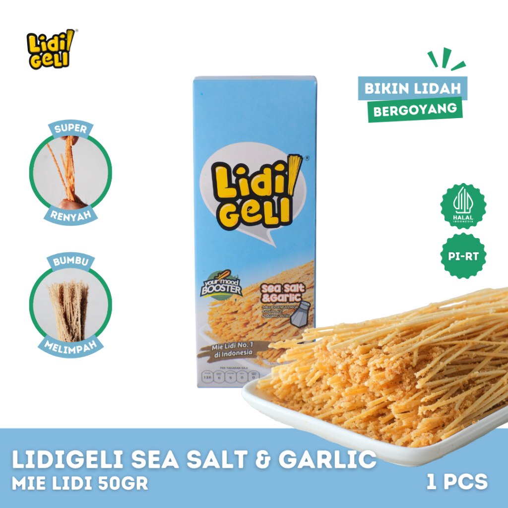 

Lidi Geli - Mie Lidi Rasa Sea Salt 50gr