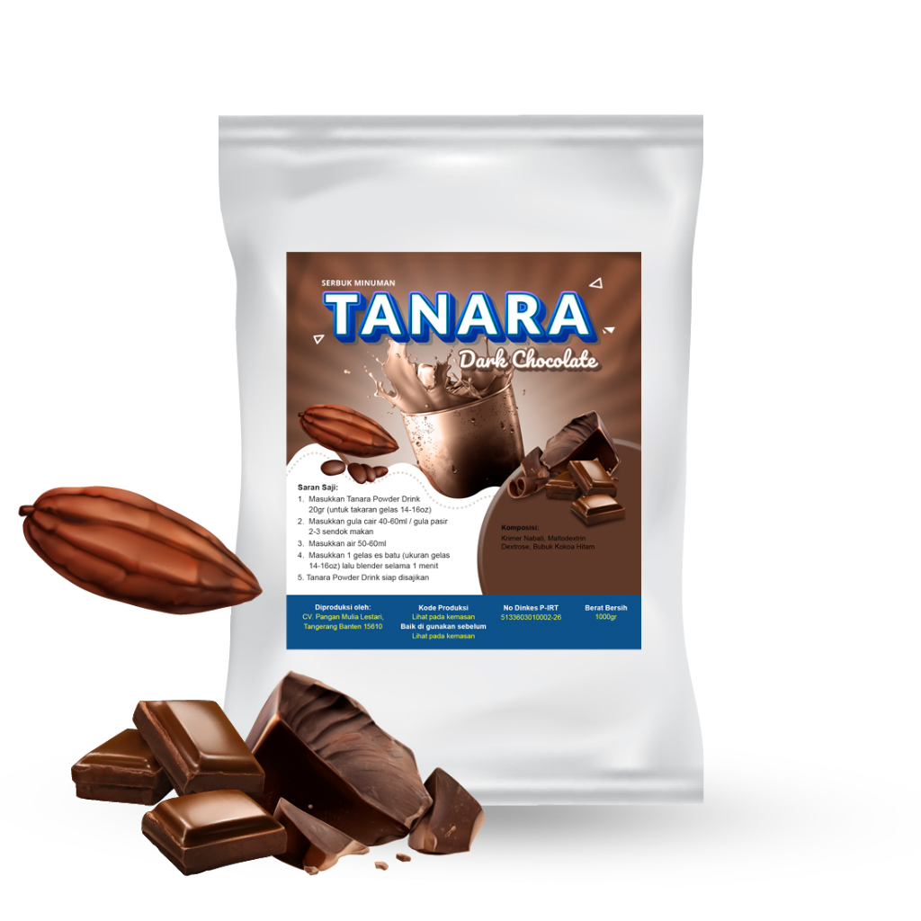 

Serbuk Dark Chocolate 1kg - Bubuk Minuman Coklat Bubble Drink Powder Kokoa Hitam - Tanara Powder