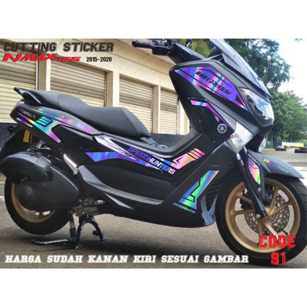 Cutting Sticker Yamaha Nmax 155/Cutting Sticker Motor Nmax C-81 body hitam