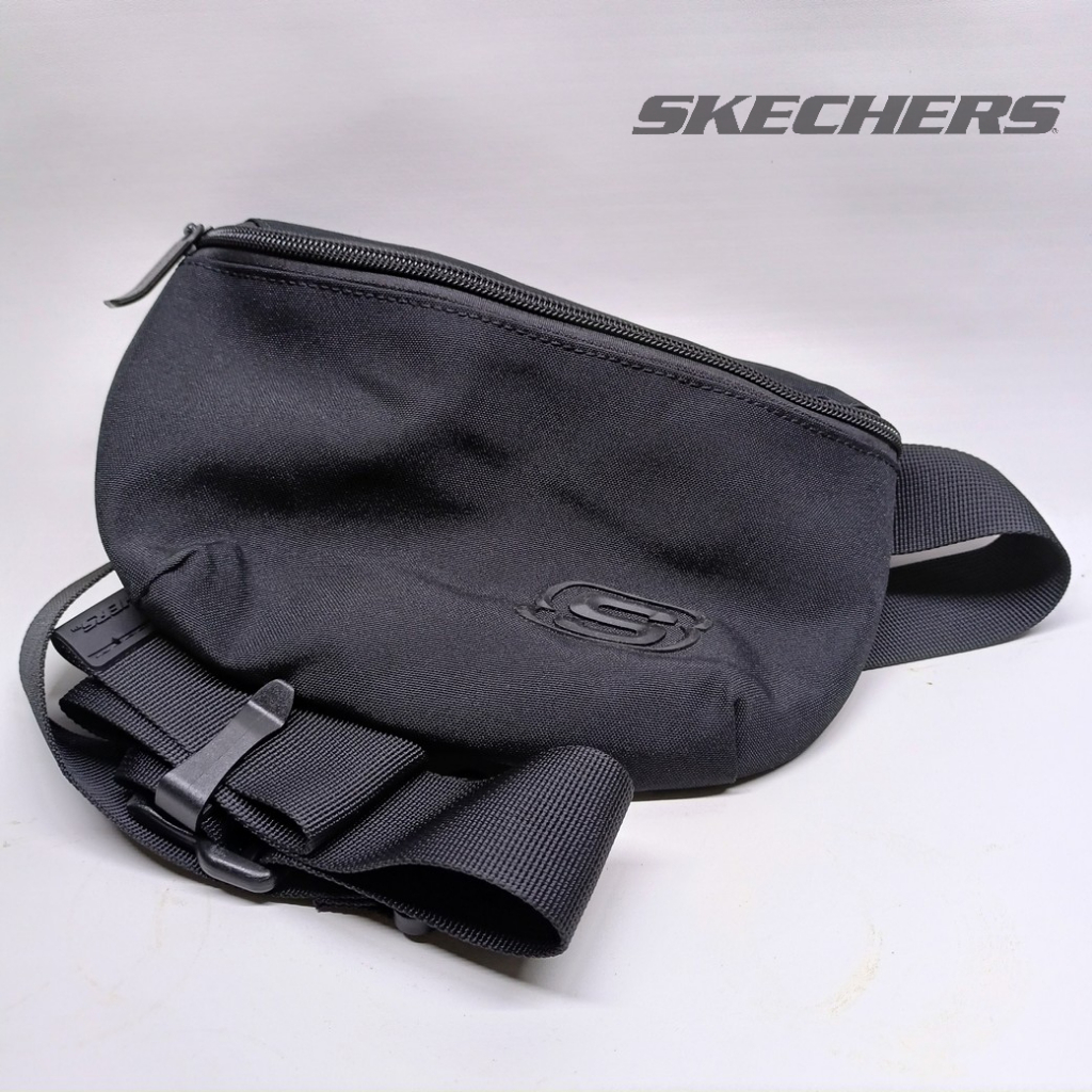 Tas SKECHERS BASIC WAIST BAG S108 UNISEX - BLACK 100% Original