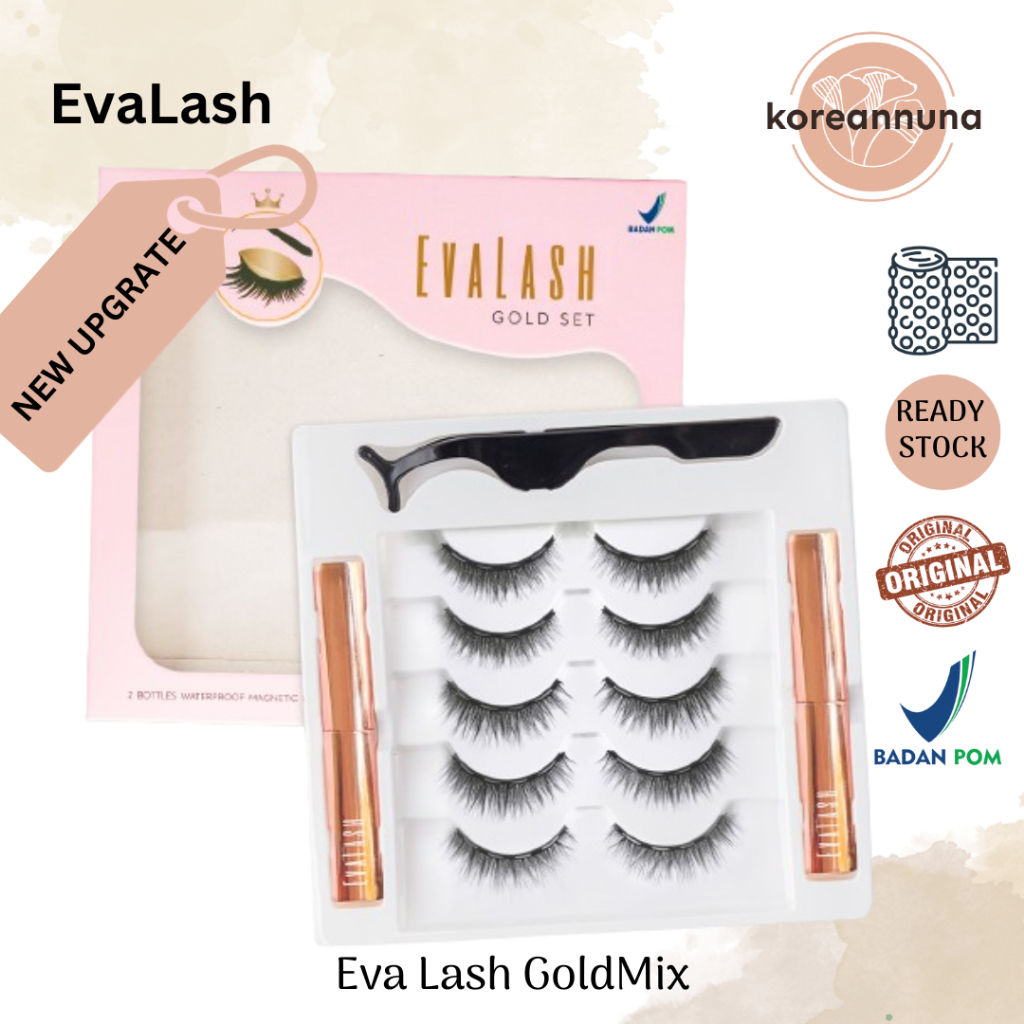 Bulu mata EVALASH GOLD TIPE MIX (jenis bulu mata LENGKAP dari mulai NATURAL hinggal BOLD) - EVA LASH