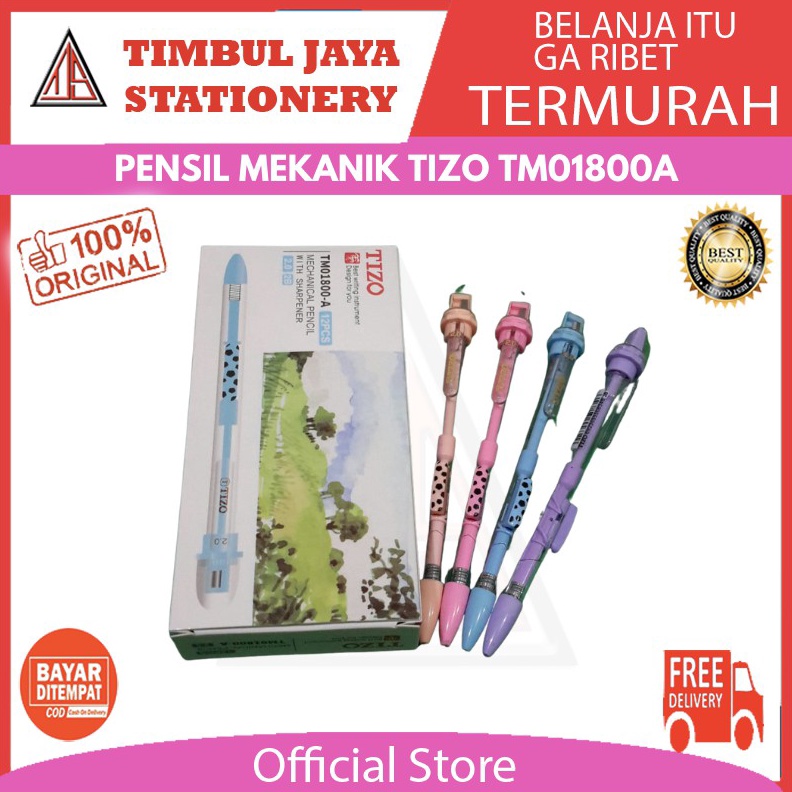 

ART J49Q Pensil mekanik mechanical pencil protect forests tizo 2 mm TM18 TM18A isi 12pcs