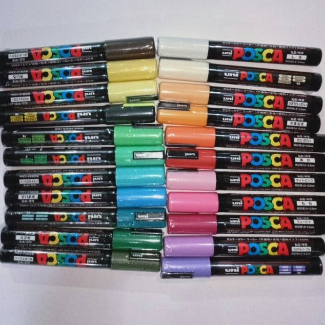 

ART X66L UNI POSCA PC5M Marker Pen Medium Point Marker WarnaWarni Harga Satuan