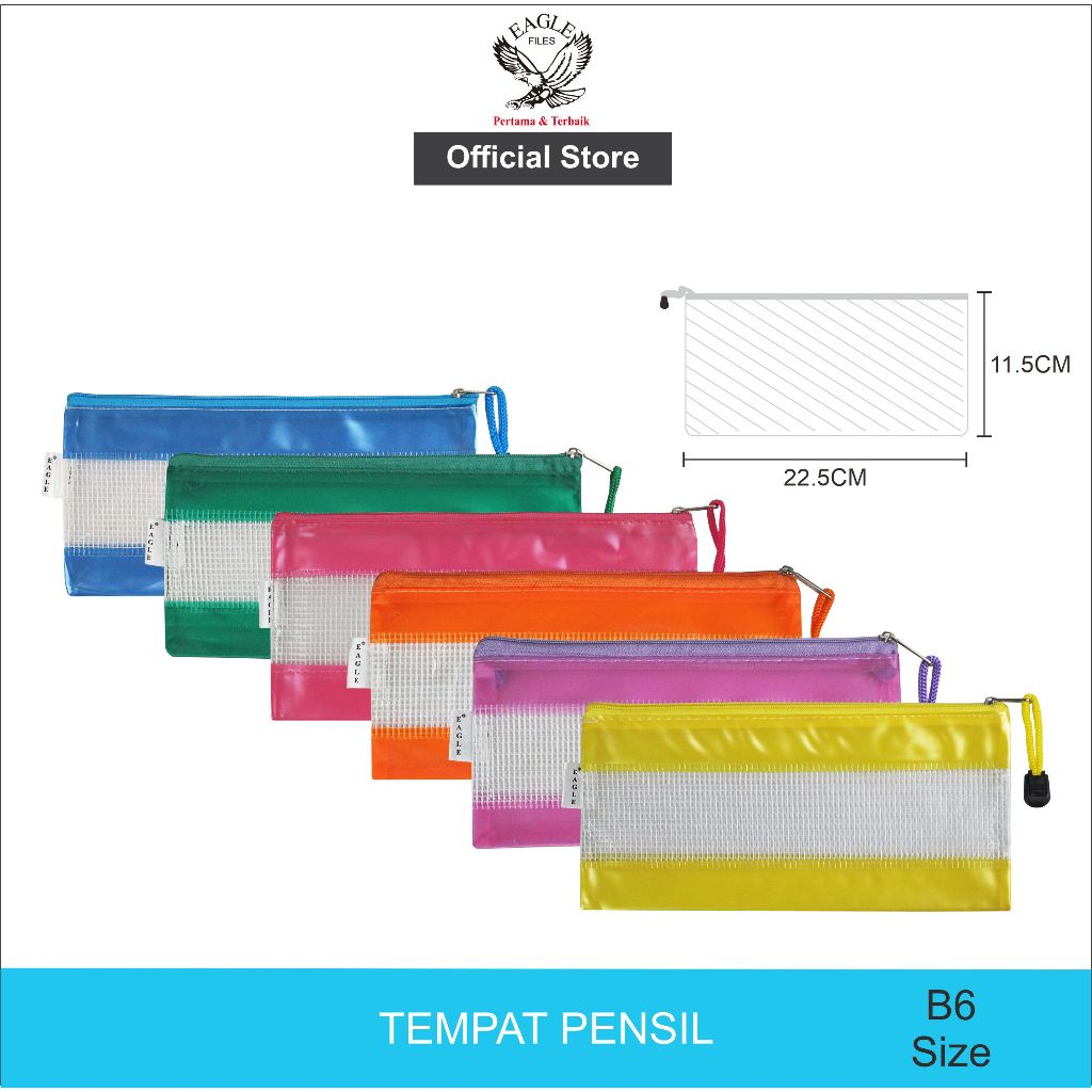 

Eagle Tempat Pensil Mika Murah Anti Air B6 / Pencil Bag / Pencil Case E 241