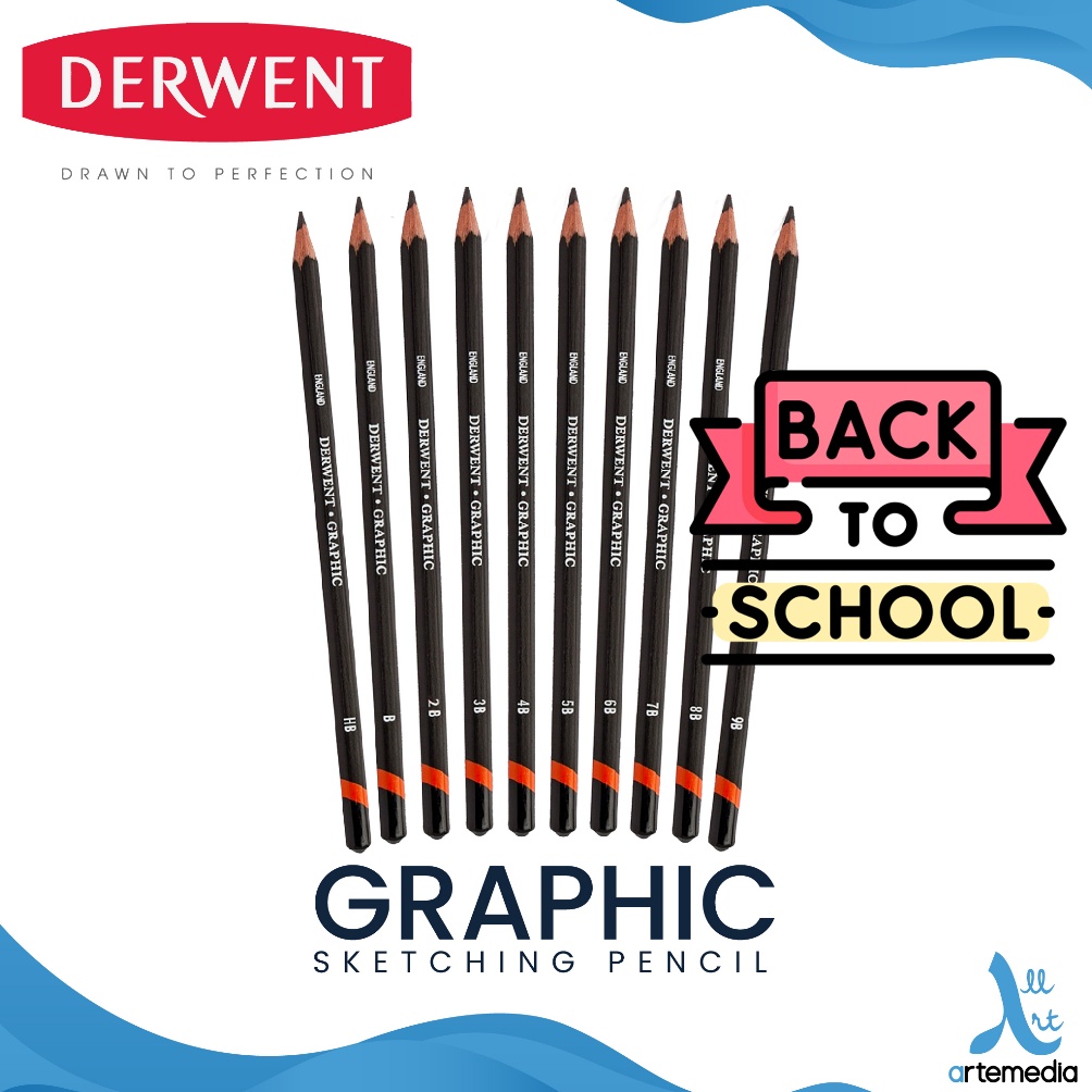 

ART A95P Pensil Gambar Derwent Graphic Pencil Drawing Sketching