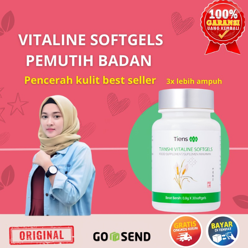 [TERLARIS] TIANSHI VITALINE SOFTGELS PEMUTIH BADAN ALAMI ~ SUPLEMEN PEMUTIH SELURUH TUBUH ORIGINAL T