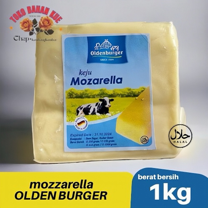 

Keju Mozzarella Olden Burger 1KG kemasan 1kg Mozzarella Cheese Keju Lumer Mozzarella Olden Burger