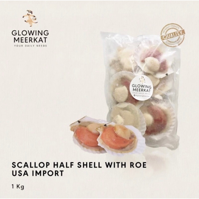 

SCALLOP IMPORT HALF SHELL WITH ROE 1 KG