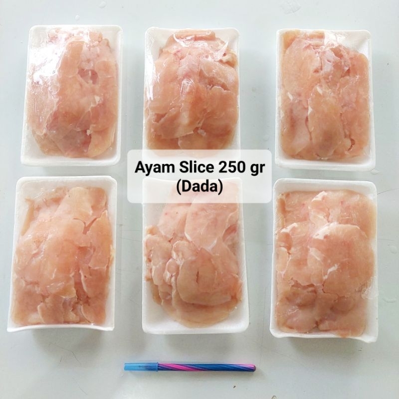 

Slice Ayam / Ayam Slice Dada Premium 250 gr