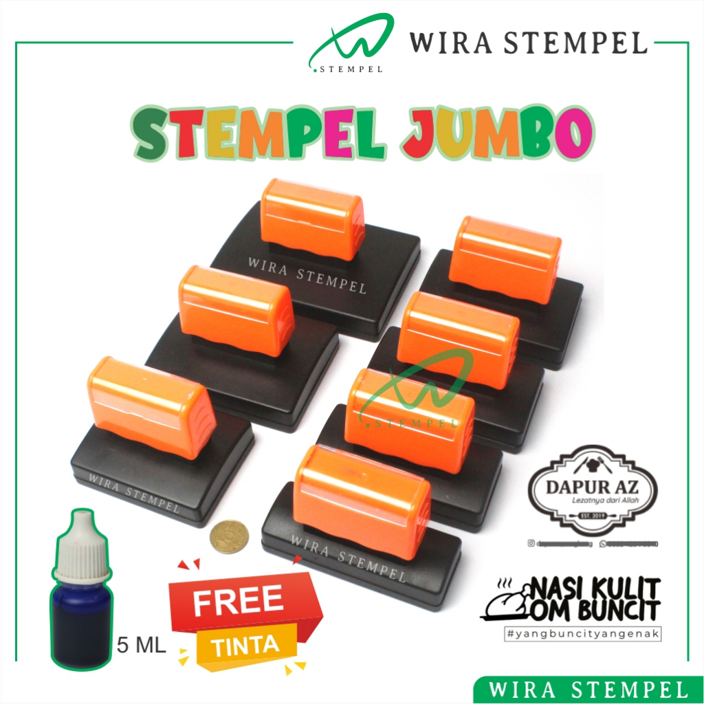 

Stempel Kardus Stampel Flash Custom Cap Jumbo Big Stamp Kemasan Packing Box Makanan Dus Karton