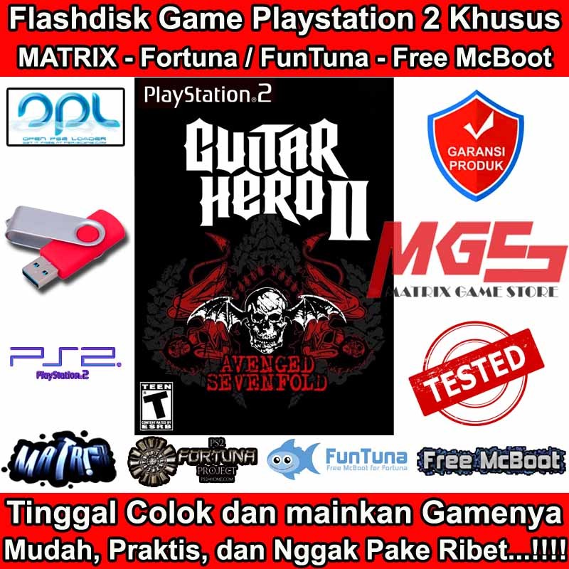 Flashdisk Game PS2 PS 2 Guitar Hero 2 Avenged Sevenfold