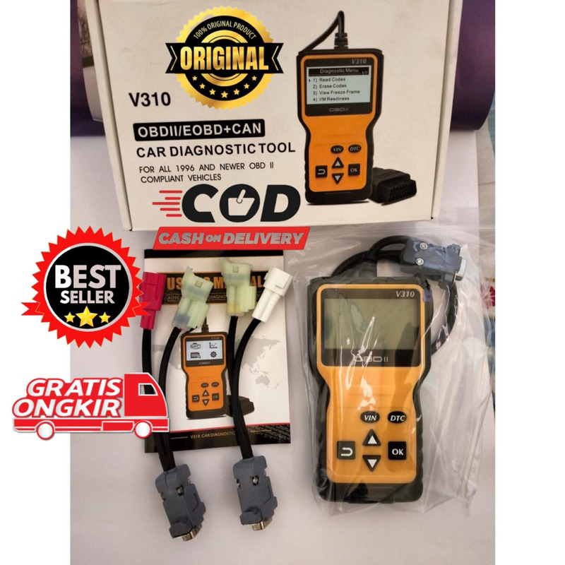 Scanner OBD 2 Kendaraan/Motor Injeksi, Scaner Versi Android/Digital