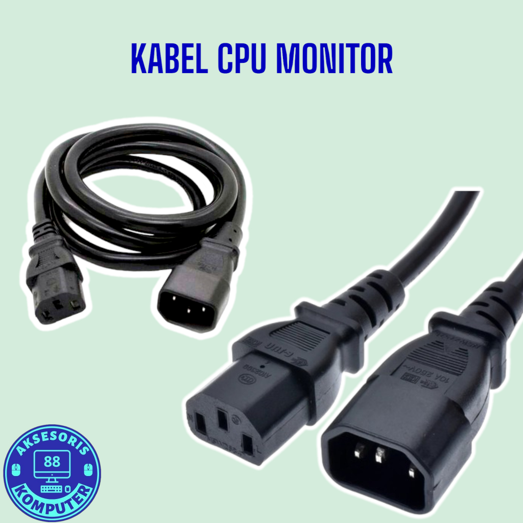KABEL POWER CPU TO MONITOR | KABEL CPU KE MONITOR 1.5 METER