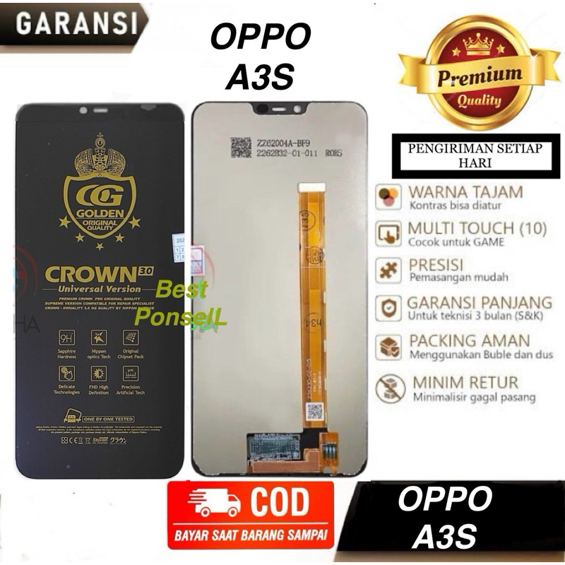 Lcd Touchscreen OPPO A3s Fullset ORIGINAL CROWN/ Meeto