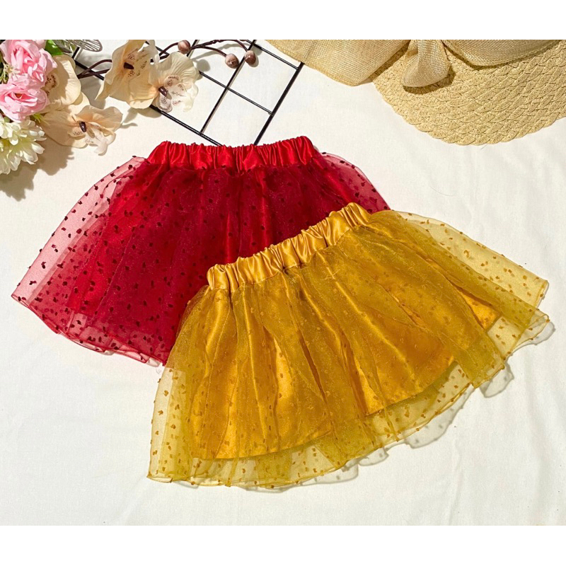 rok anak perempuan organza dotty