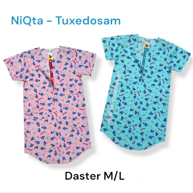 Daster NiQta Tuxedosam ukuran M Dan L dewasa