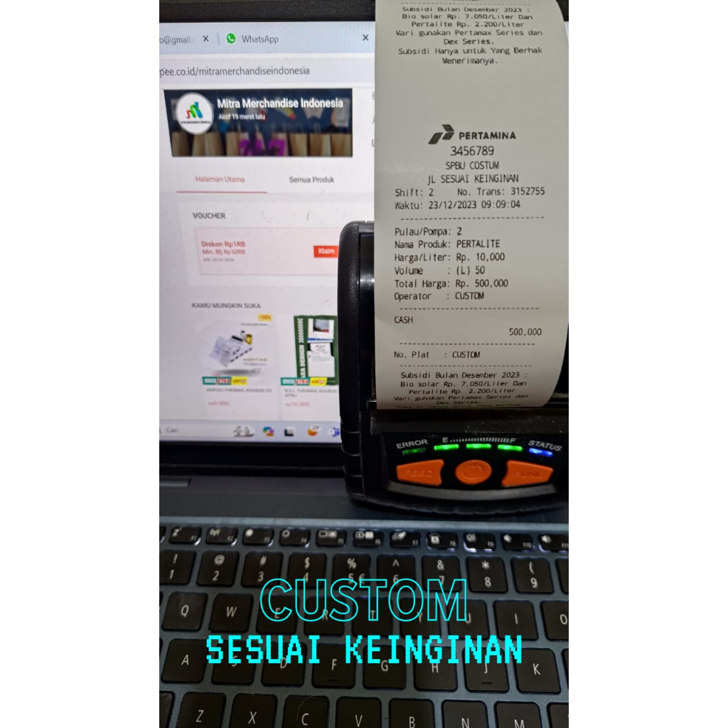 PRINTER BBM ATAU SPBU