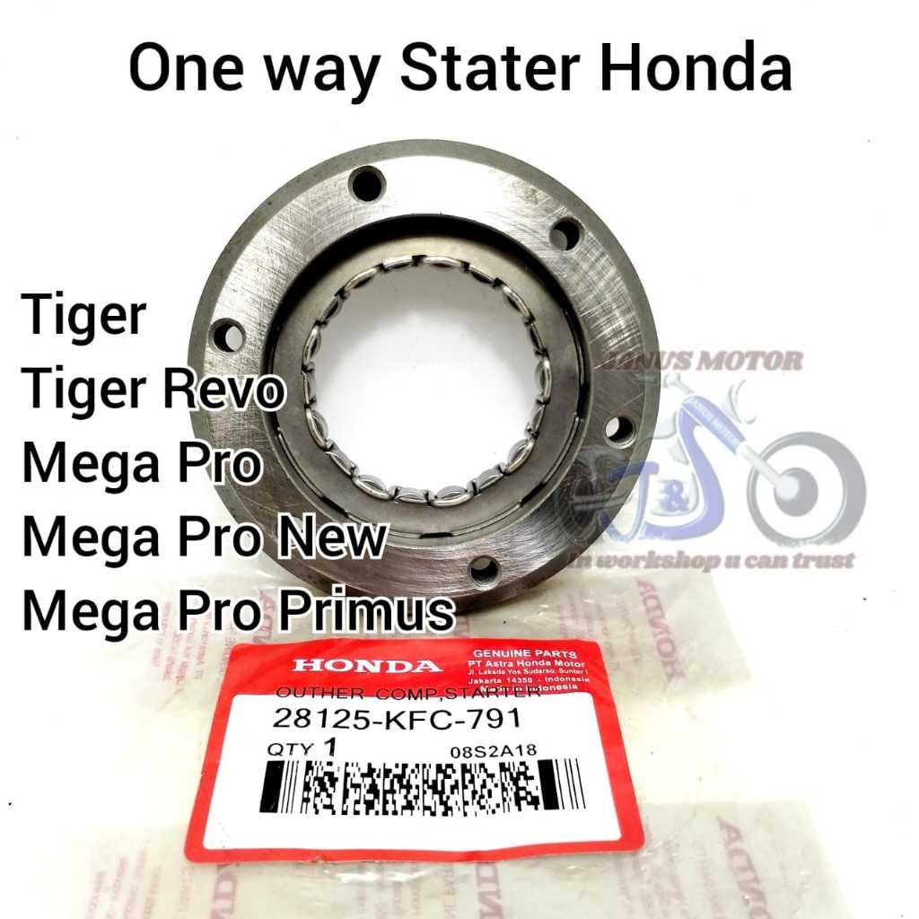 One way stater assy Honda Tiger Mega Pro primu new revo KFC kualitas original Presisi tidak aus dan 