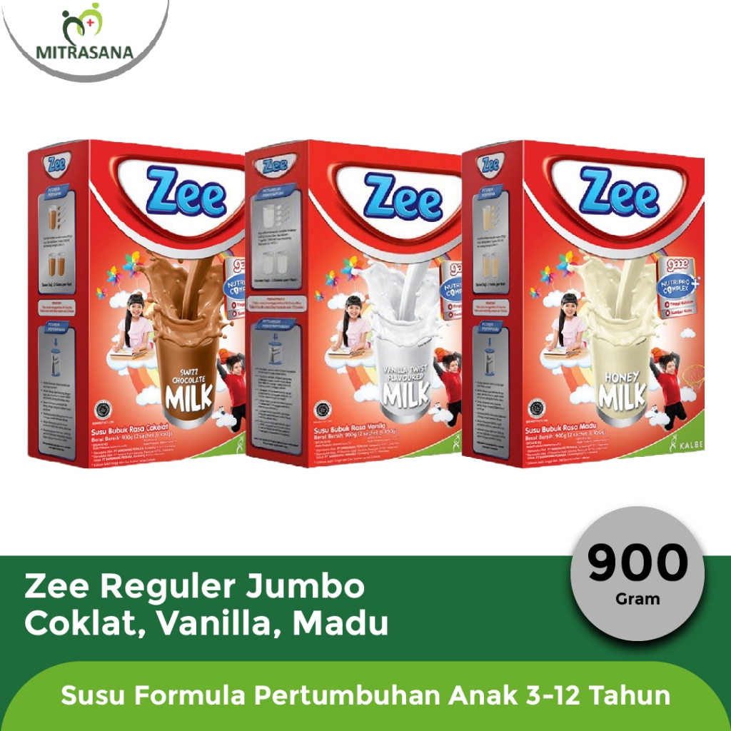 

Zee Reguler Jumbo 900gr Coklat Vanilla Madu ~ Susu Formula Pertumbuhan Anak 3-12 Tahun