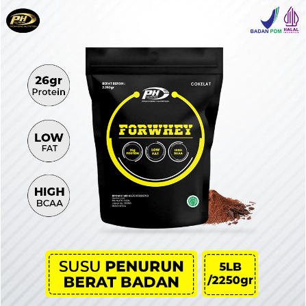 

Susu Tinggi Protein Rasa Cokelat Forwhey 5LB/2.250g (26g Protein) - Whey protein - Menurunkan Berat Badan - Mempercepat Recovery -