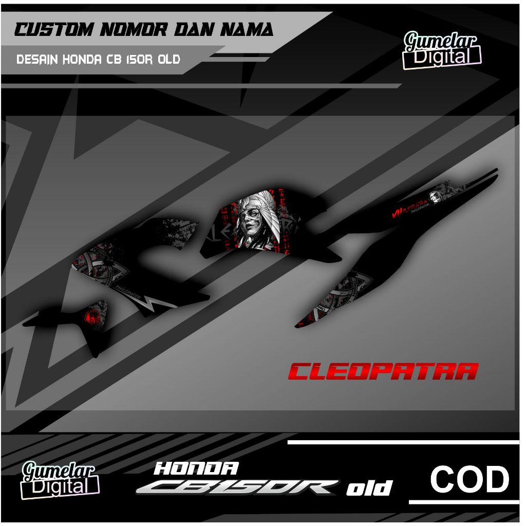 STRIPPING SIMPEL HONDA CB 150R OLD CLEOPATRA SUDAH DI CUTTING TINGGAL TEMPEL