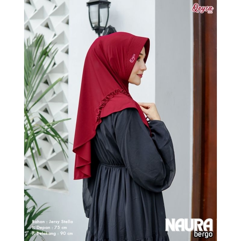 Bergo Naura Qeysa jilbab Terbaru