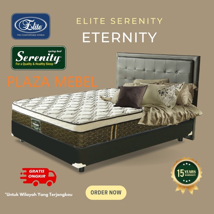 SET Spring Bed Springbed Kasur Eternity Elite Pillow Top FULLSET