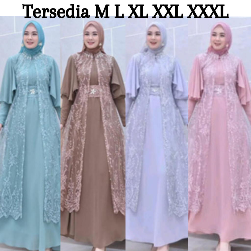 Gamis Terbaru JANEETA DRESS BO Busui Size M L XL Dan XXL Bahan CERUTY BABYDOLL Baju Gamis Wanita Jum