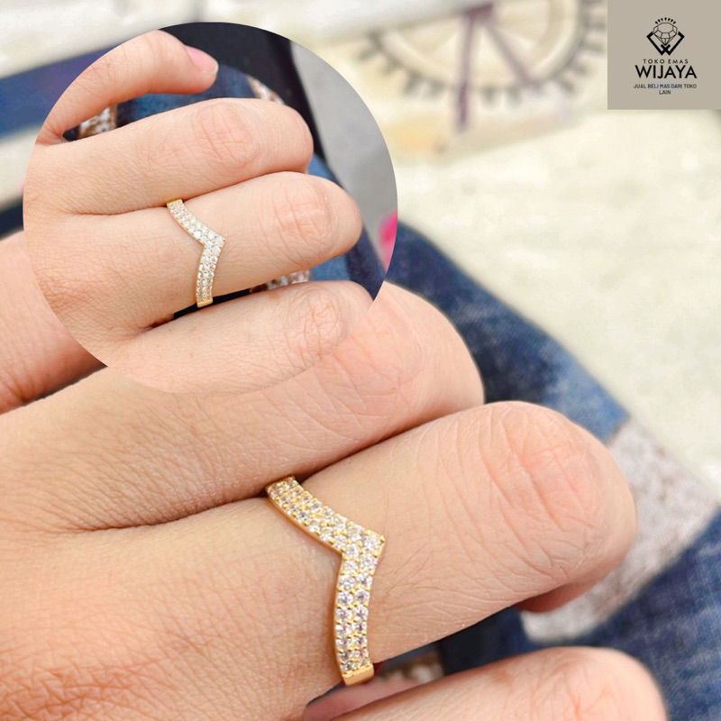 1.66 gram cincin emas model baru kadar 700 emas asli