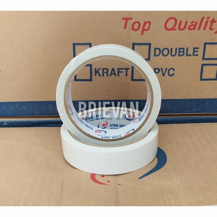 

Double Tape | Double Tape kertas 1 inch x 11 meter ( Dusan )