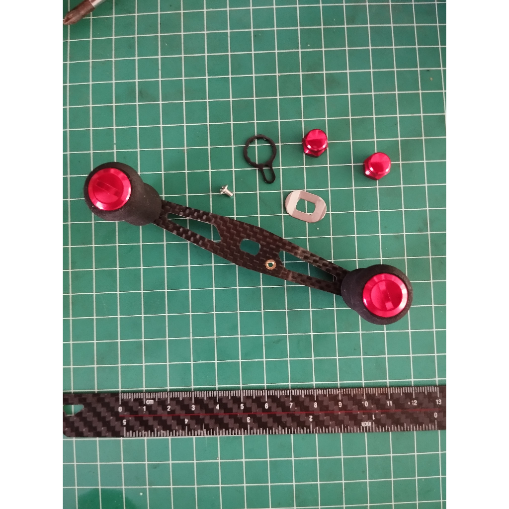 SET HANDLE CARBON REEL BC UKURAN 5X8 DAIWA ABU GARCIA KASTKING DLL