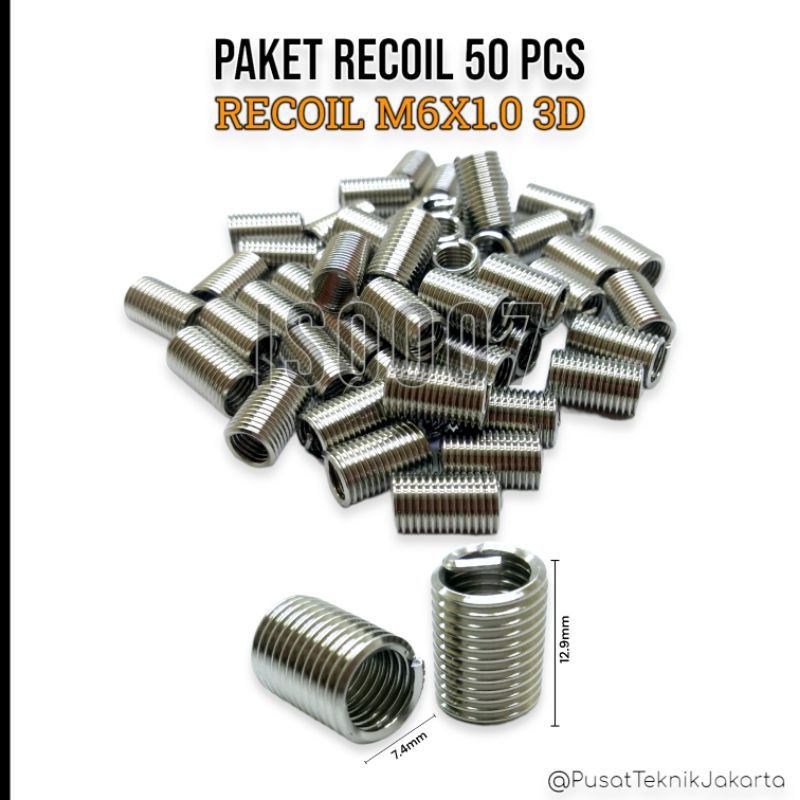 Paket 50pcs recoil m6x1.0 3D recoil baut kunci 10 recoil baut 10 recoil drat 10