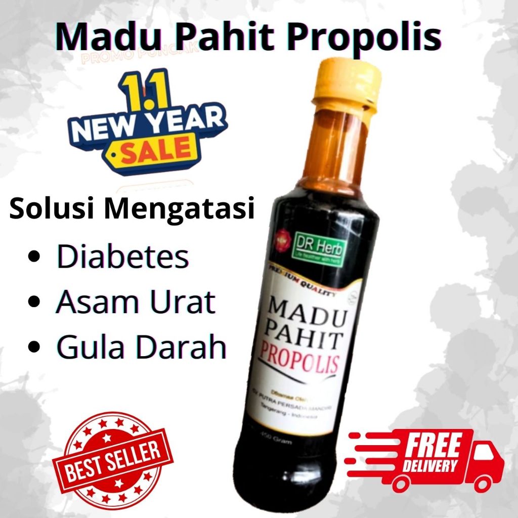 

Madu Hitam Pahit Propolis Premium Quality 450gram