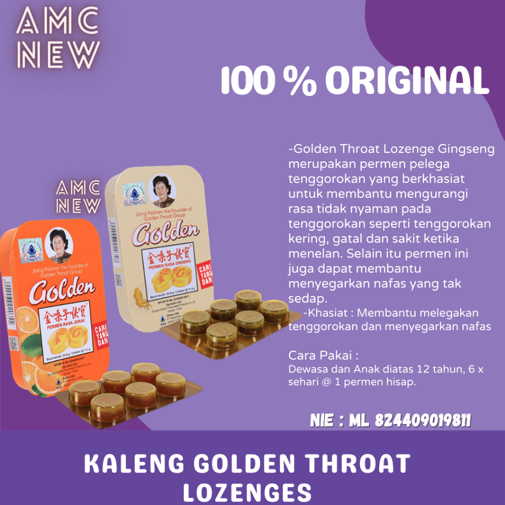 

KALENG - Golden Throat Lozenges SSA - Permen Pelega Tenggorokan