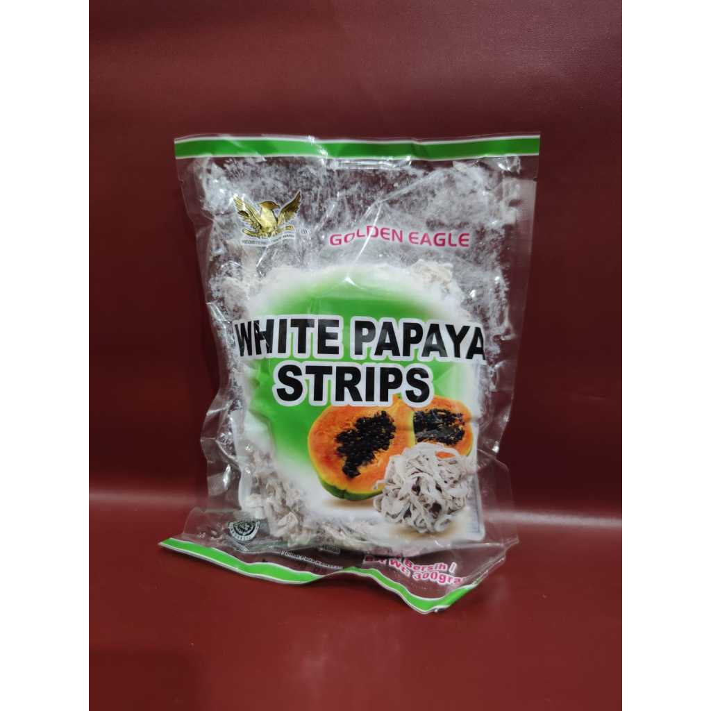 

Golden Eagle White Pepaya Strips 300gr - Manisan Buah Kering