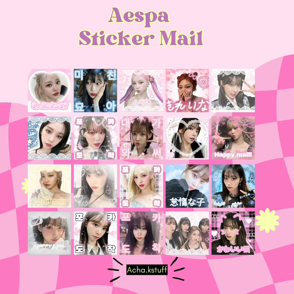 

[20 PCS] Mail sticker freebies KPOP (GIRL GROUP/BOY GROUP) ala Selkor Sticker deco Happy Mail