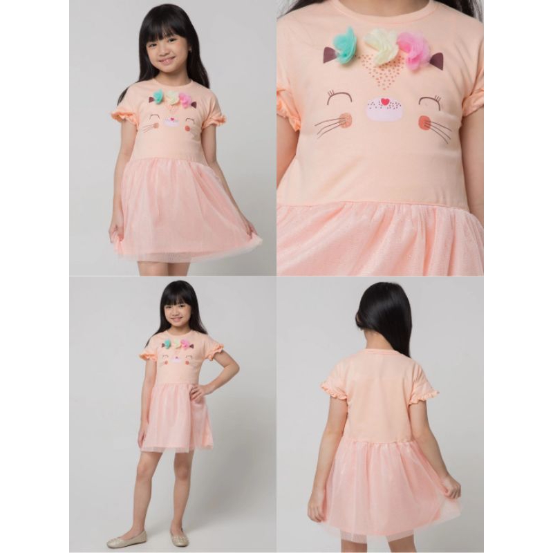 Little M Short Sleeve Midi Dress Uk:3 Tahun