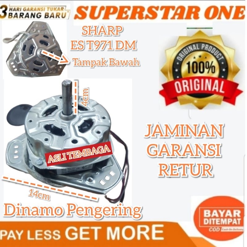 Motor spin tembaga asli dinamo mesin cuci 2 tabung sharp ES T971DM dinamo pengering