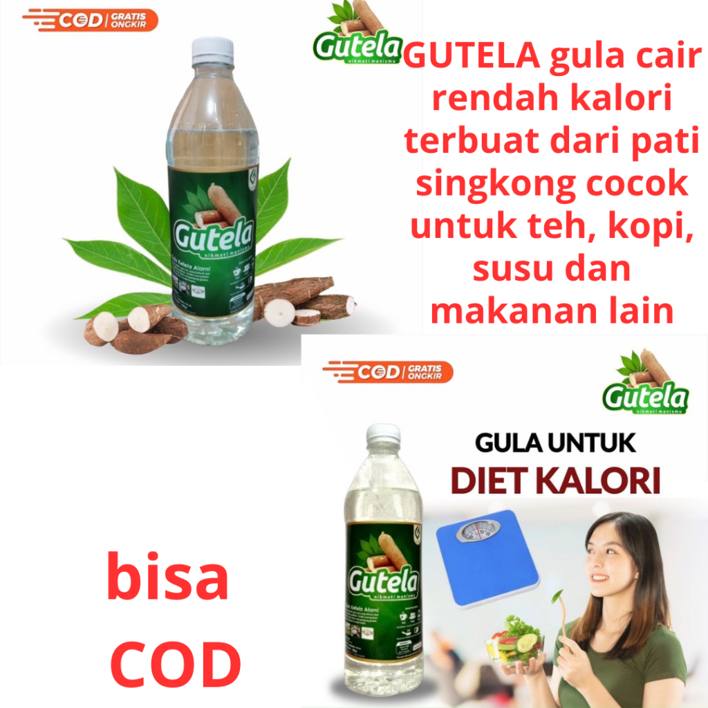 

GUTELA gula cair rendah kalori terbuat dari pati singkong cocok untuk teh, kopi, susu dan makanan lain