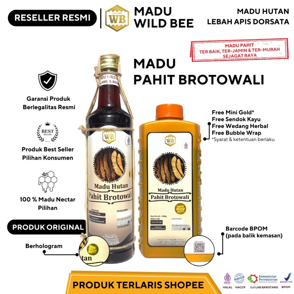 

WB Wild Bee - Madu Pahit Brotowali / Lebah Apis Dorsata