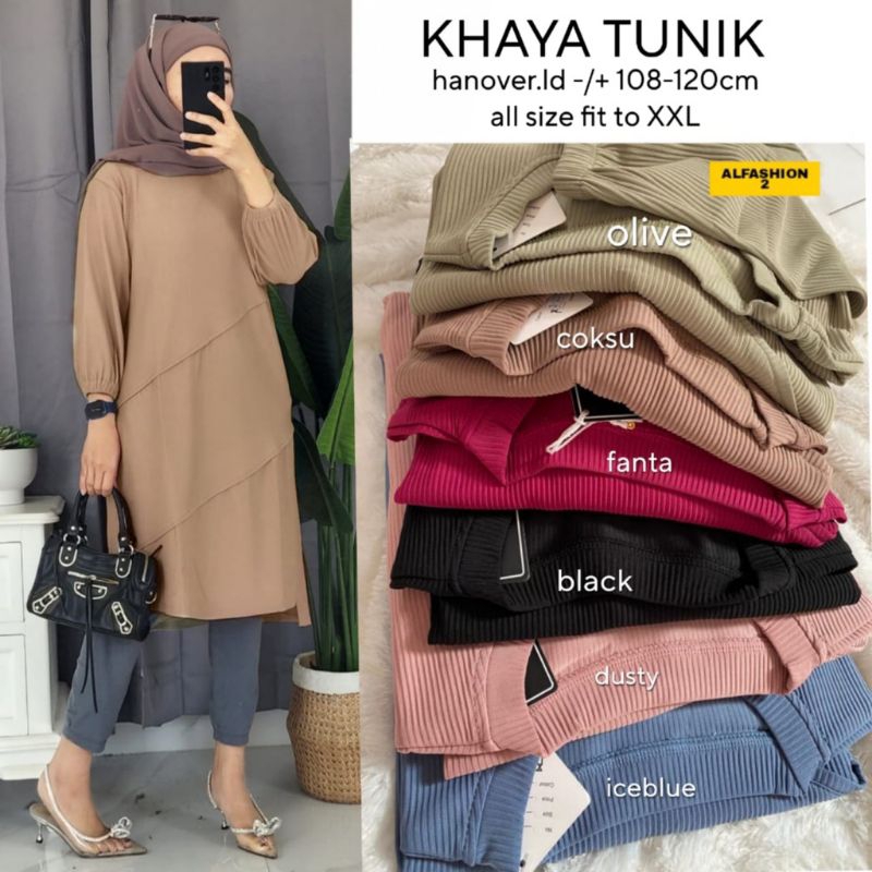 Khaya Tunik Kaos hanover import fit to XXL, LD108-124 pjng 105 High quality