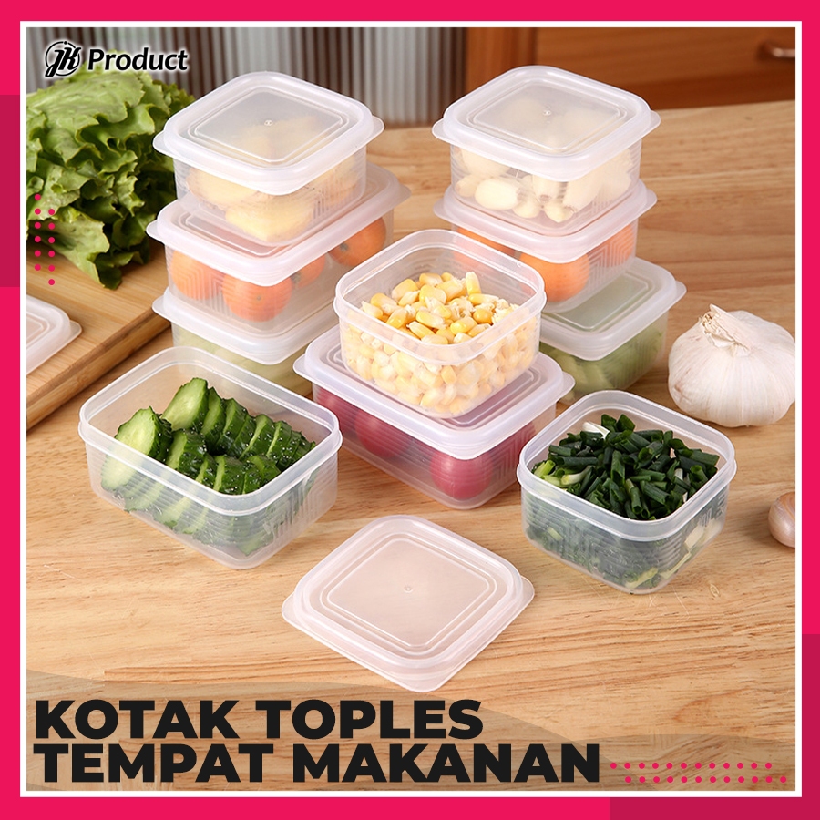 Kotak Toples Plastik Wadah Tempat Penyimpanan Makanan Kecil Kedap Udara Food Container