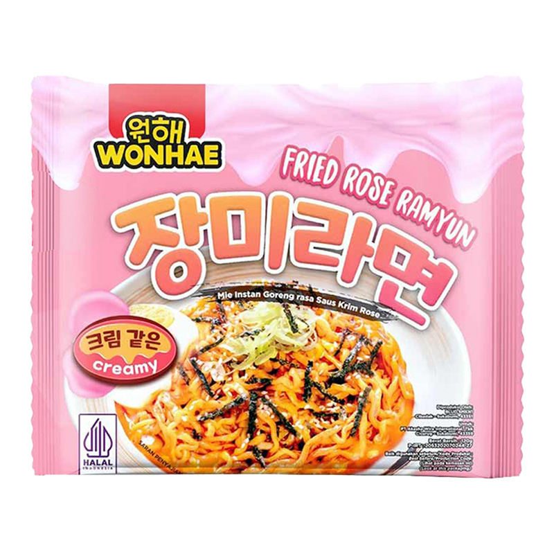 

WONHAE Fried Rose Ramyun Mi Instan Goreng Saus Krim Rose 120 g