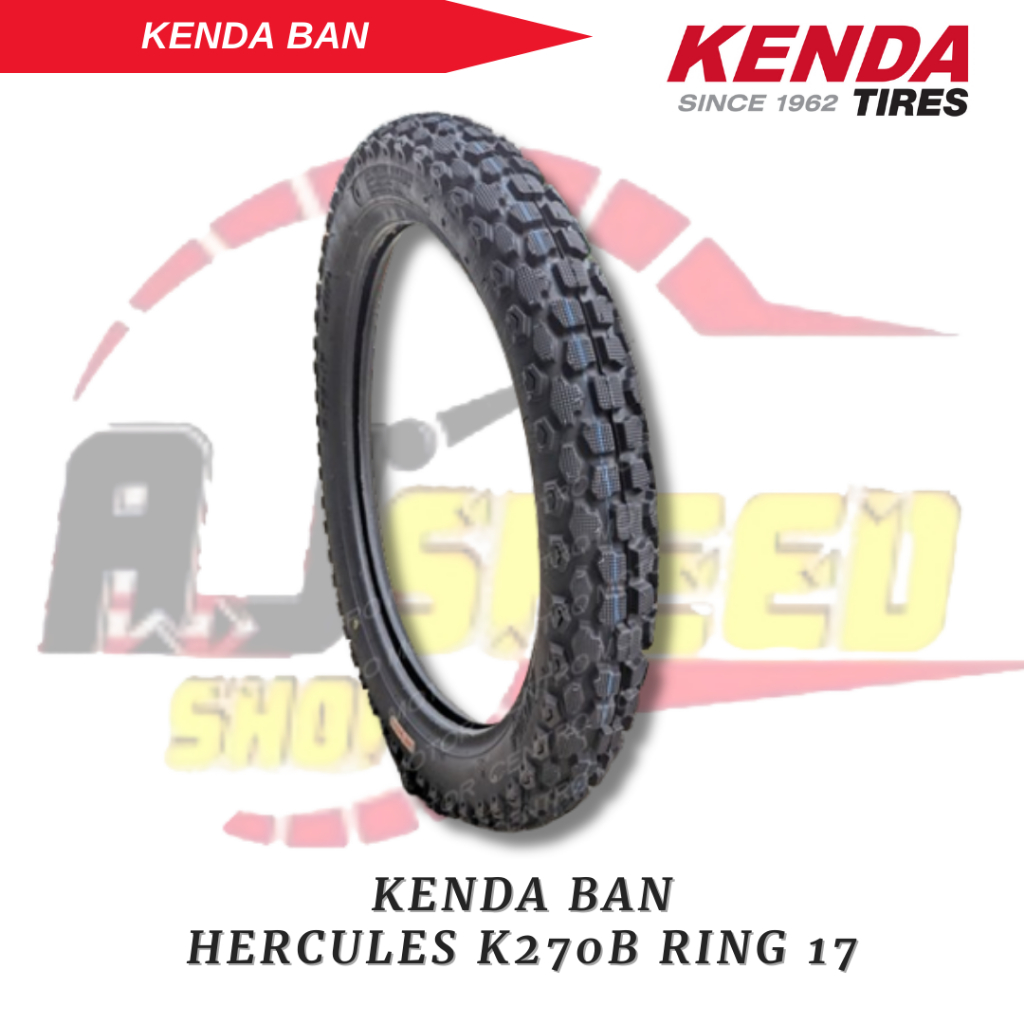 Kenda Ban Motor HERCULES K270B Tube Type Ban Semi Trial cocok motor bebek Off Road Ringan Original 1