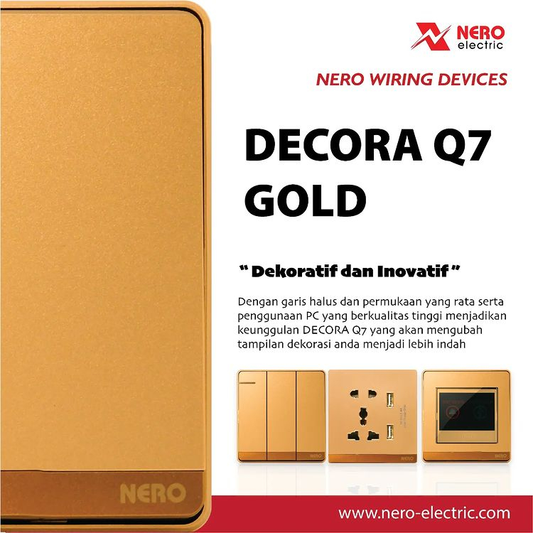NERO DECORA Q7 GOLD SAKLAR STOP KONTAK