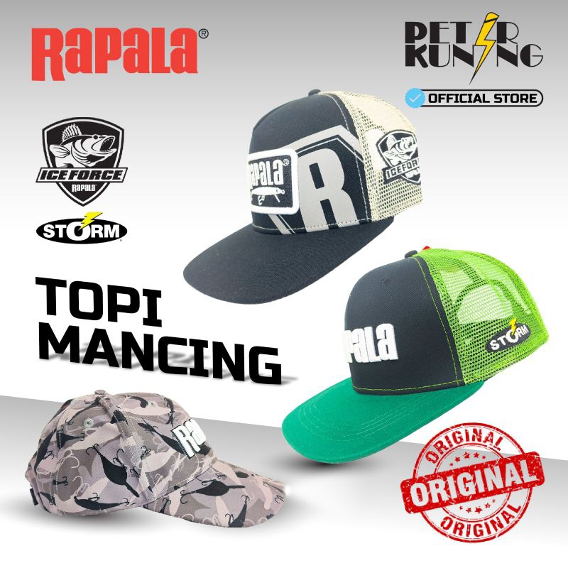 Topi mancing/ Rapala ice force/ Topi mancing strike/ Topi strike rapala/ Topi rapala/ Topi mancing r