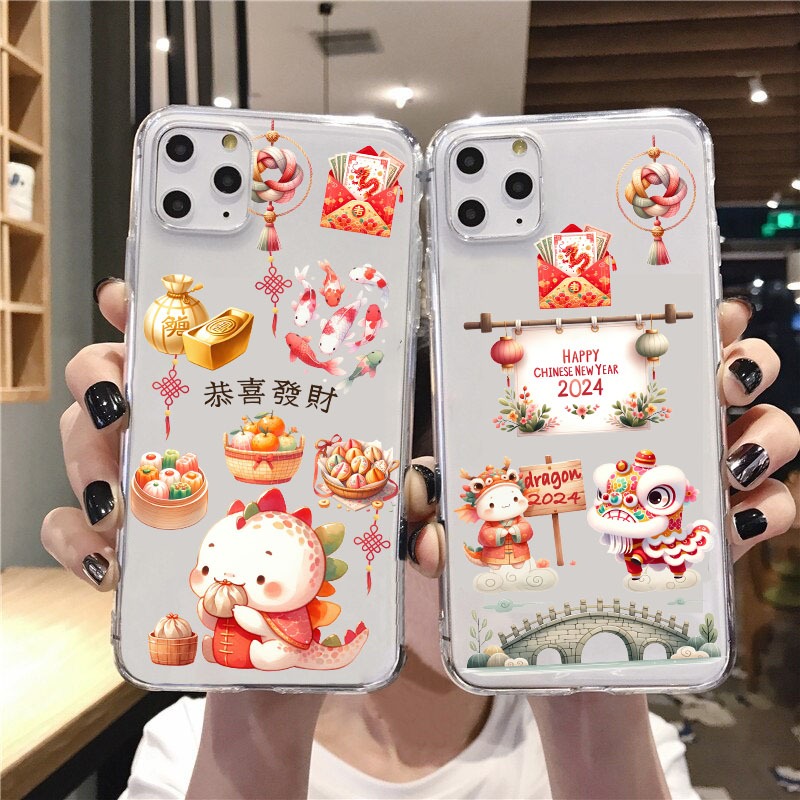 Case CHINESE NEW YEAR IMLEK 2024 DRAGON Oppo Reno 8 4G 5G PRO 7 4G 7Z 7 5G 6 PRO 5G 4G 5F 5 4 4 Pro 