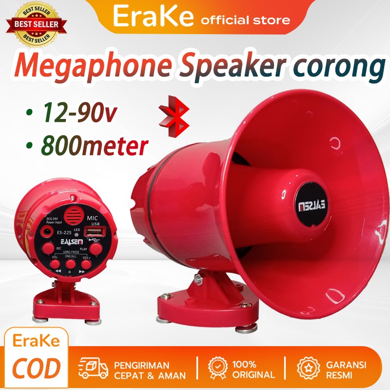 Pengeras Suara Speaker toa mini Megaphone Speaker Corong Sirine Bisa Rekam Suara ES-22S Jualan Kelil
