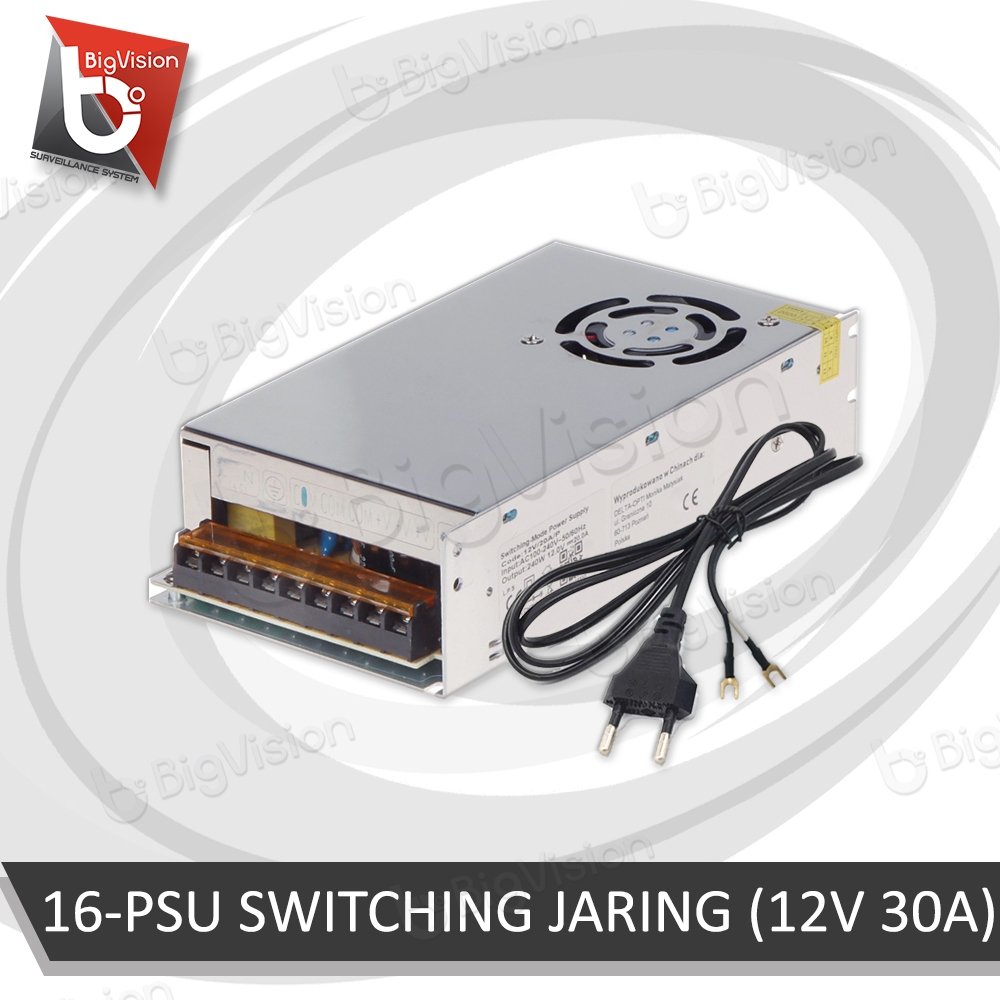 POWER SUPPLY 12 VOLT 30 AMPERE CCTV PSU 12V-30A JARING DC TRAVO